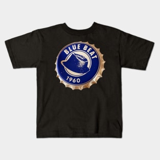 bluebeat and ska music bottle cap Kids T-Shirt